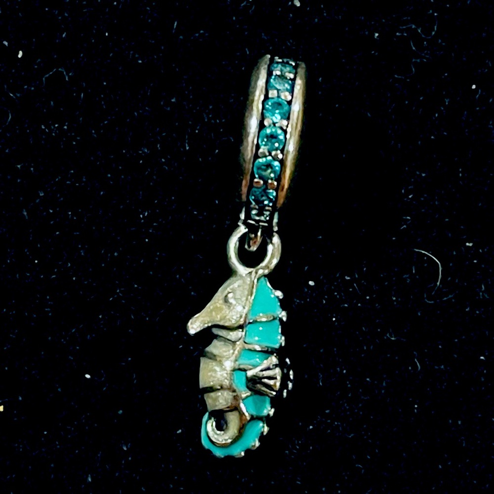 PANDORA Retired Sterling Silver Tropical Seahorse Charm